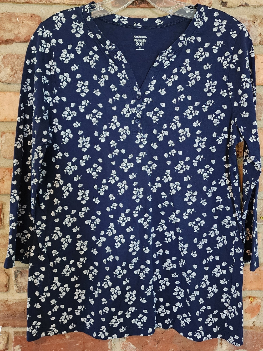 Kim Rogers Navy Blue 'Perfectly Soft' Women's Top